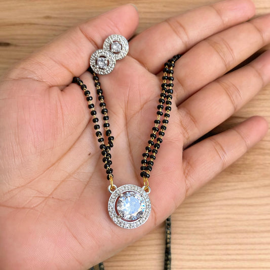 Zircon Mangalsutra Necklace Set