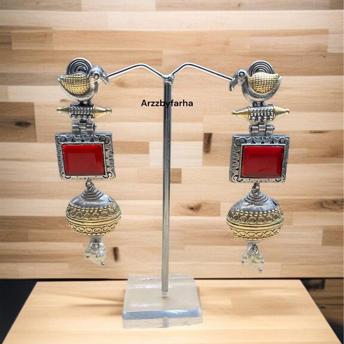 Dual Tone Aditi Drop Earring
