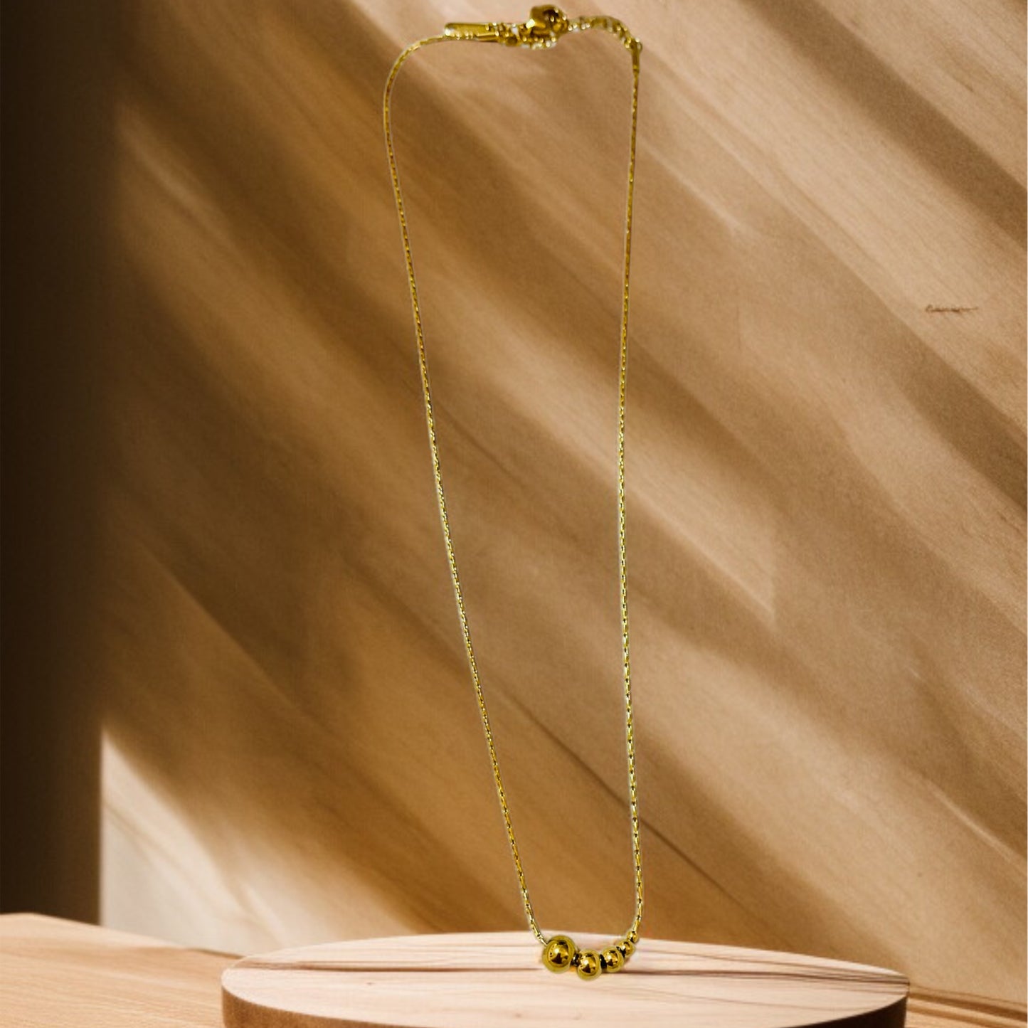 Antitarnish Gold Beats Necklace