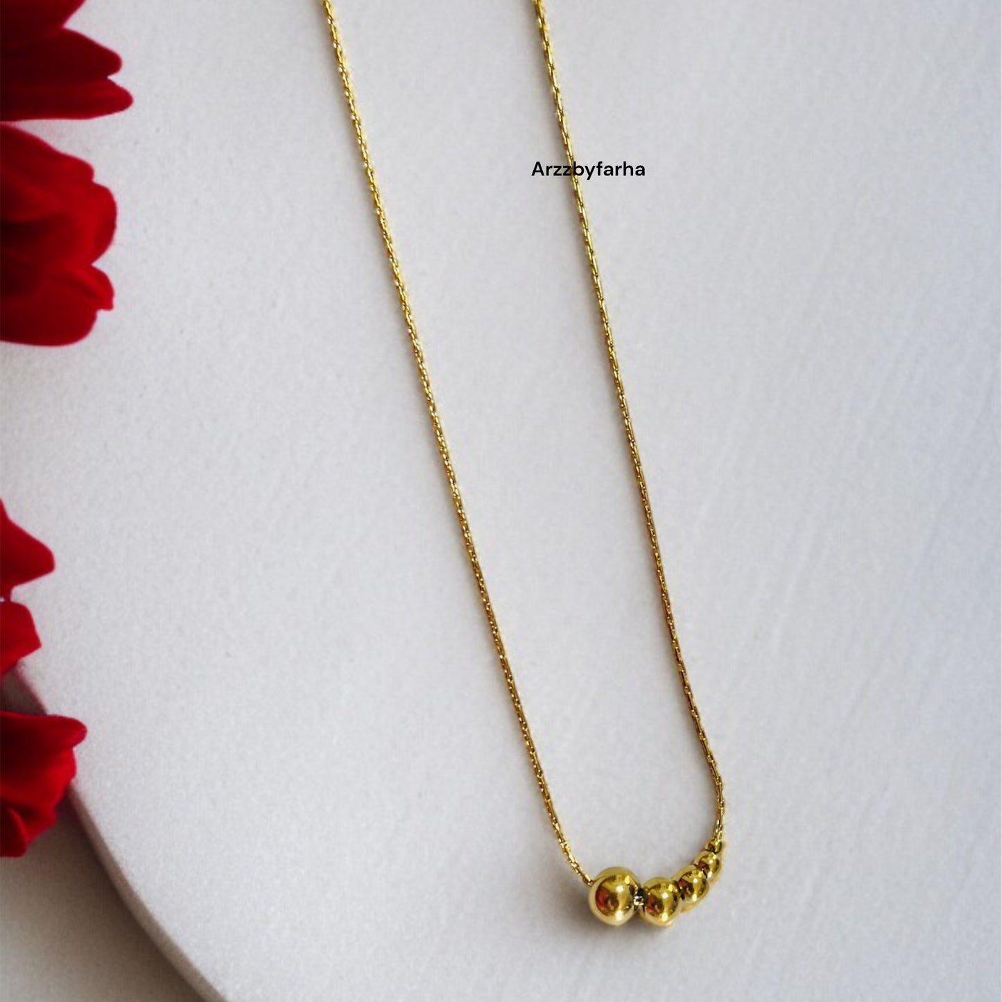 Antitarnish Gold Beats Necklace