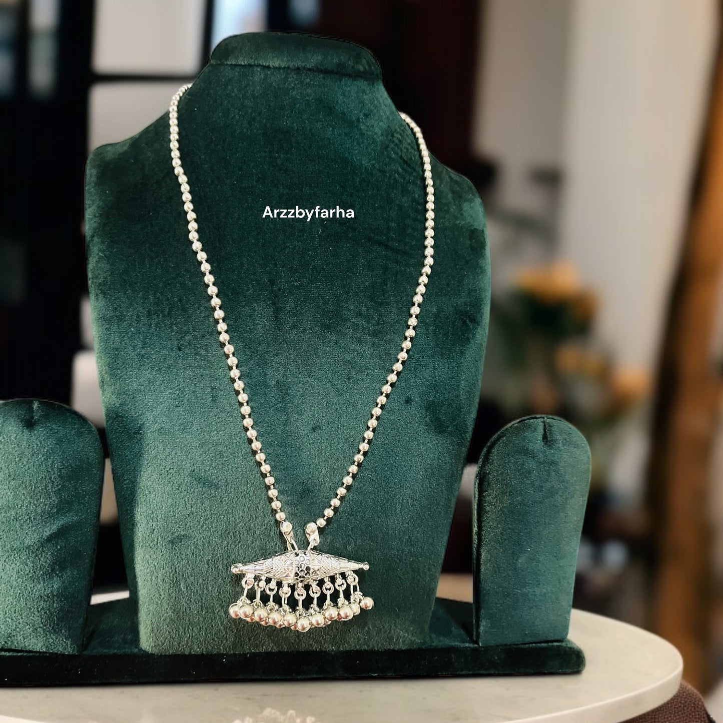 Silver Brass Necklace Set