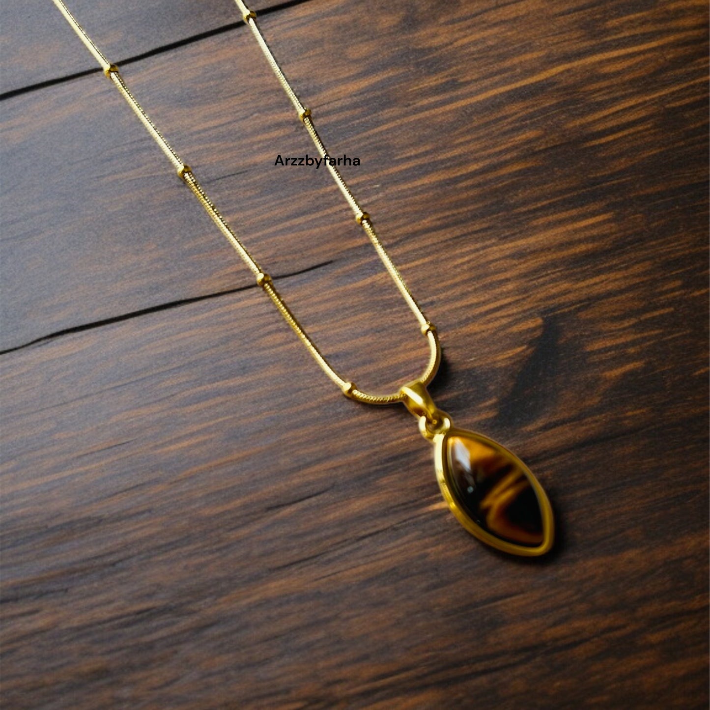 Brown Oval Shape Necklace