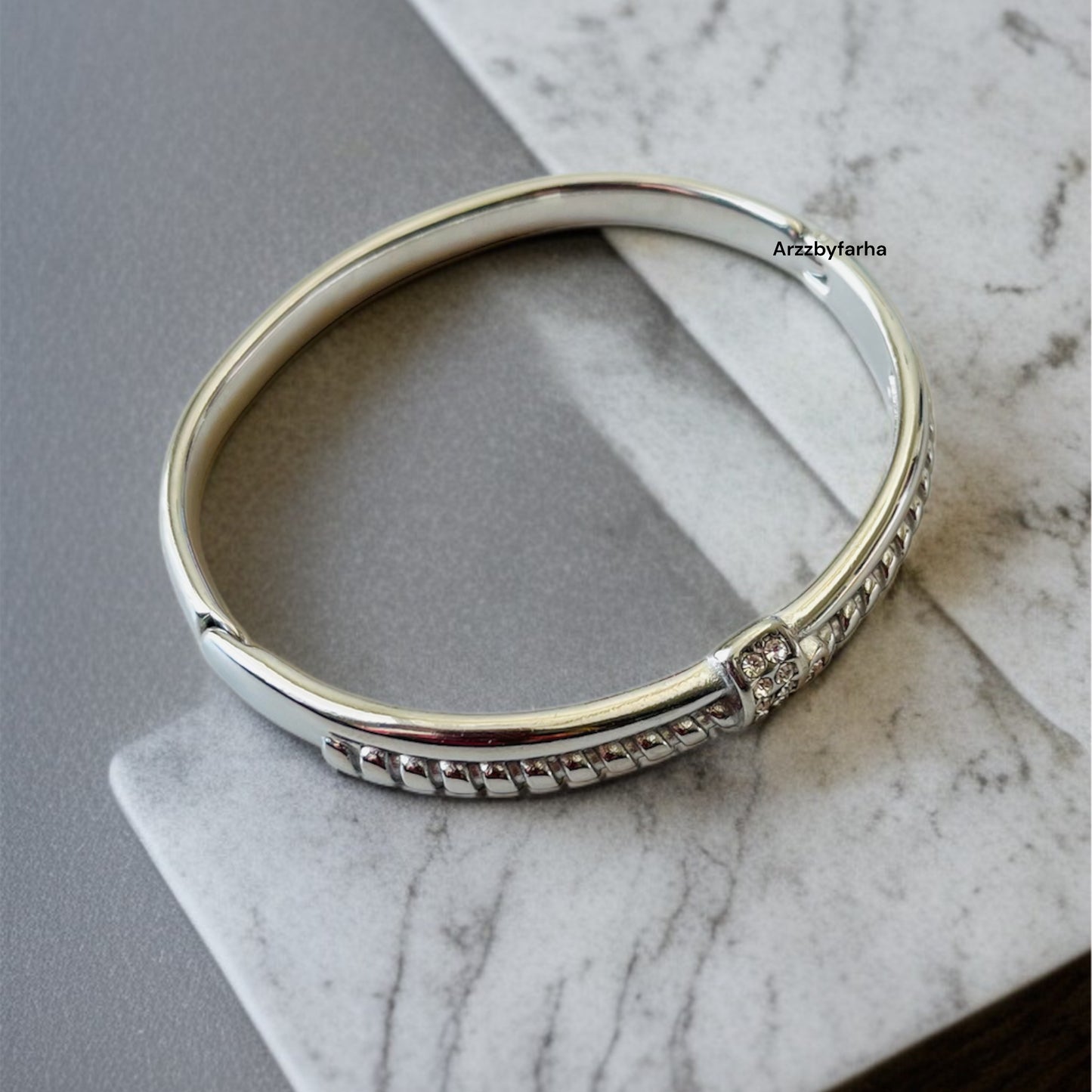 Antitarnish Silver Bangle Bracelet