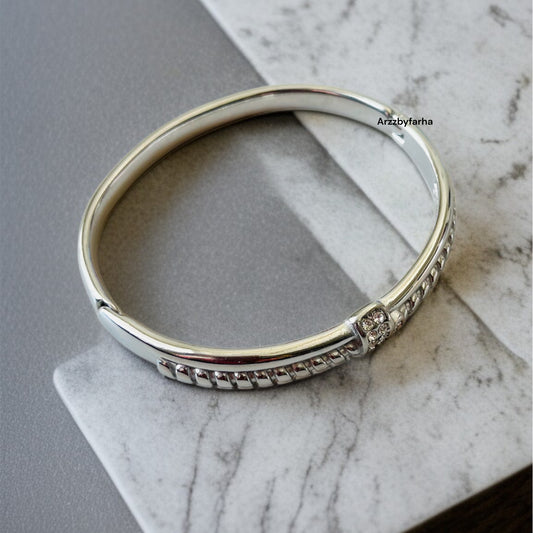 Antitarnish Silver Bangle Bracelet