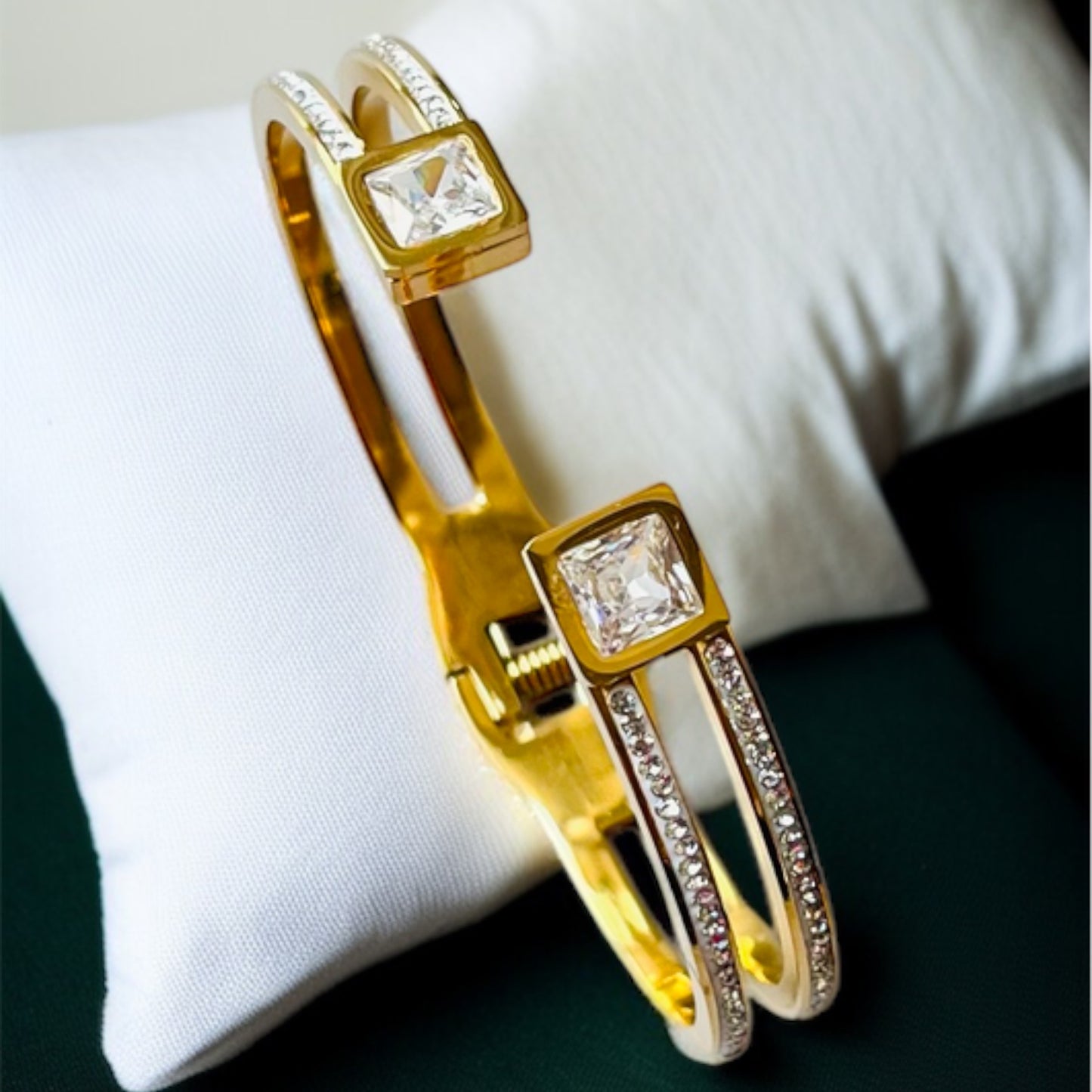 Double Solitaire Open Bracelet