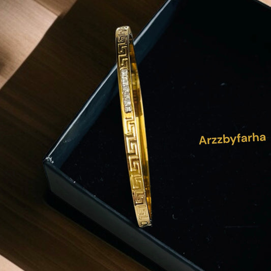 Luxe Zircon Studded Bangle Bracelet