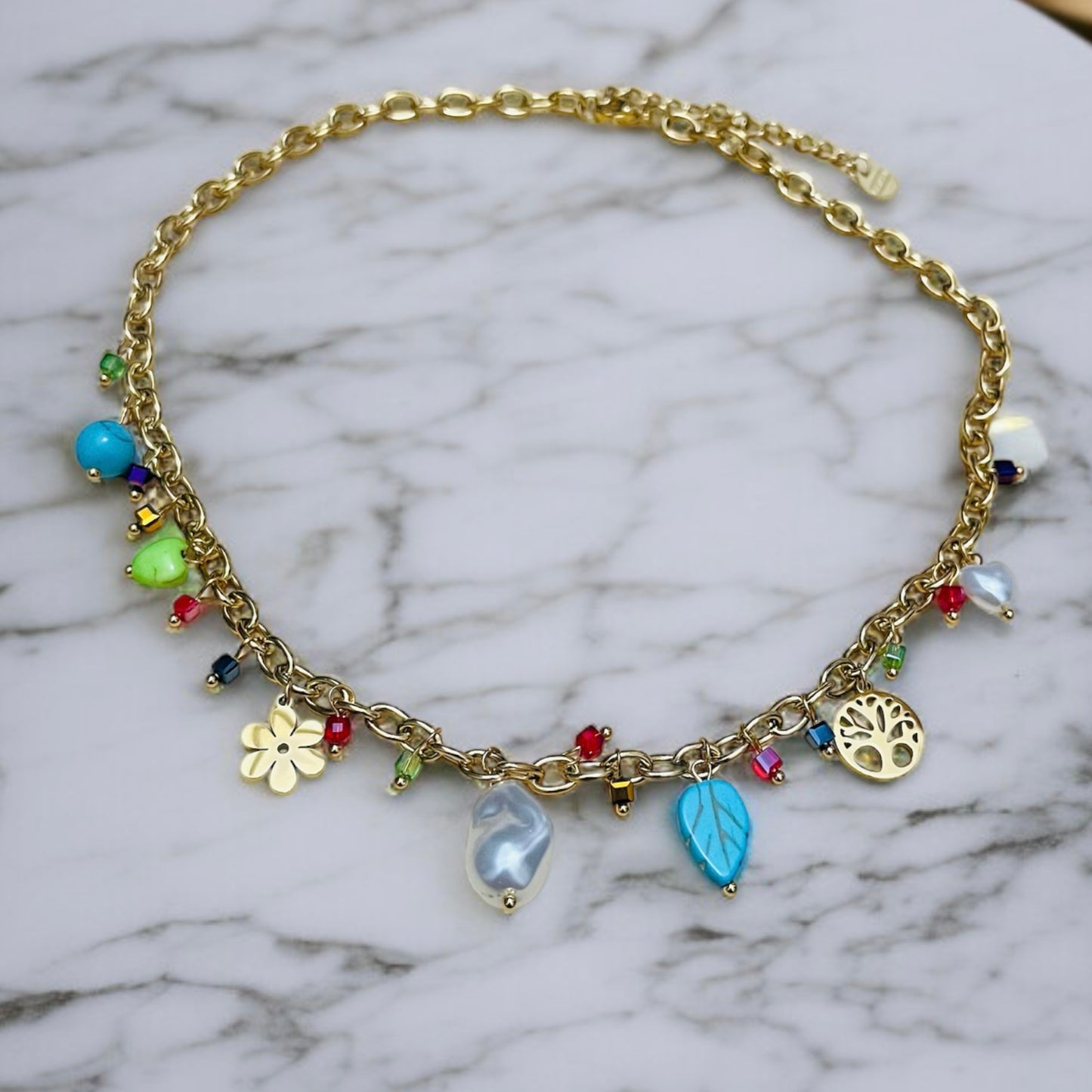 Multicolor Charms Necklace