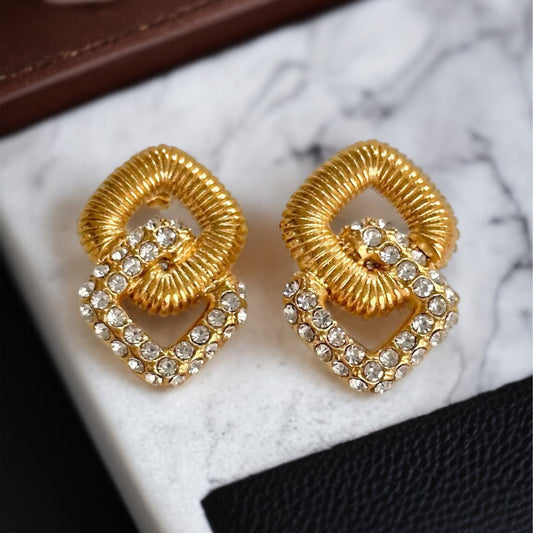 Luxe Zircon Square Earrings