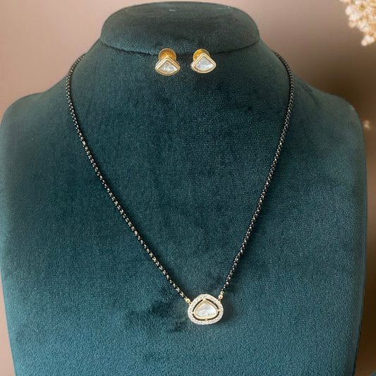 Moissanite Zircon Mangalsutra Set