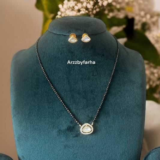 Moissanite Zircon Mangalsutra Set