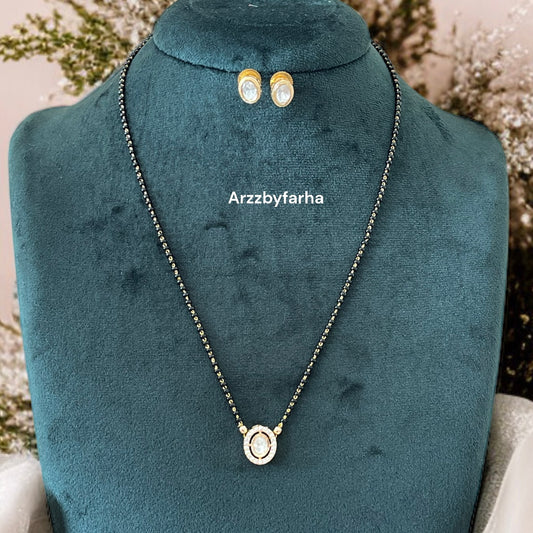 Moissanite Zircon Mangalsutra Set