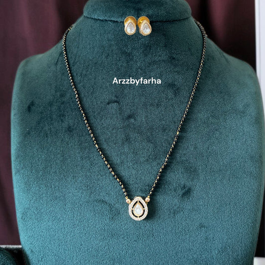 Moissanite Zircon Mangalsutra Set