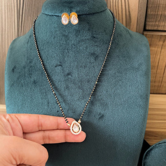 Moissanite Zircon Mangalsutra Set