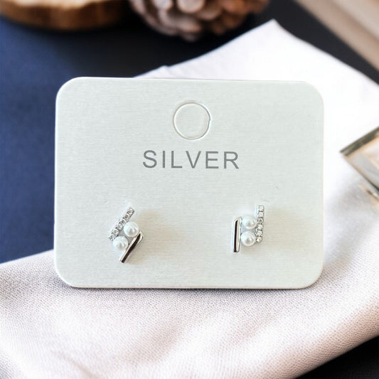 925 Silver Pearl Studs Earrings