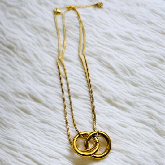 Double Ring Chain Necklace