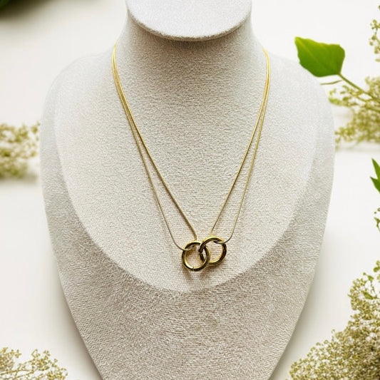 Double Ring Chain Necklace