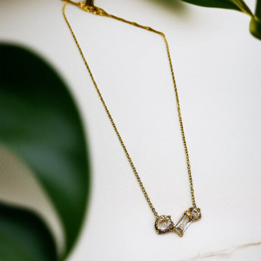 Crystal White Pendant Necklace
