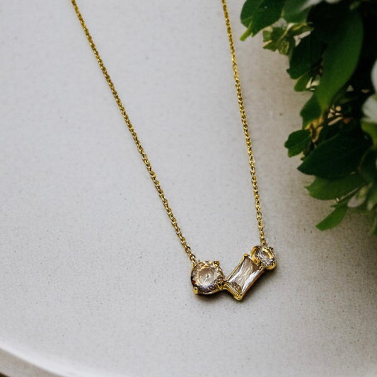 Crystal White Pendant Necklace