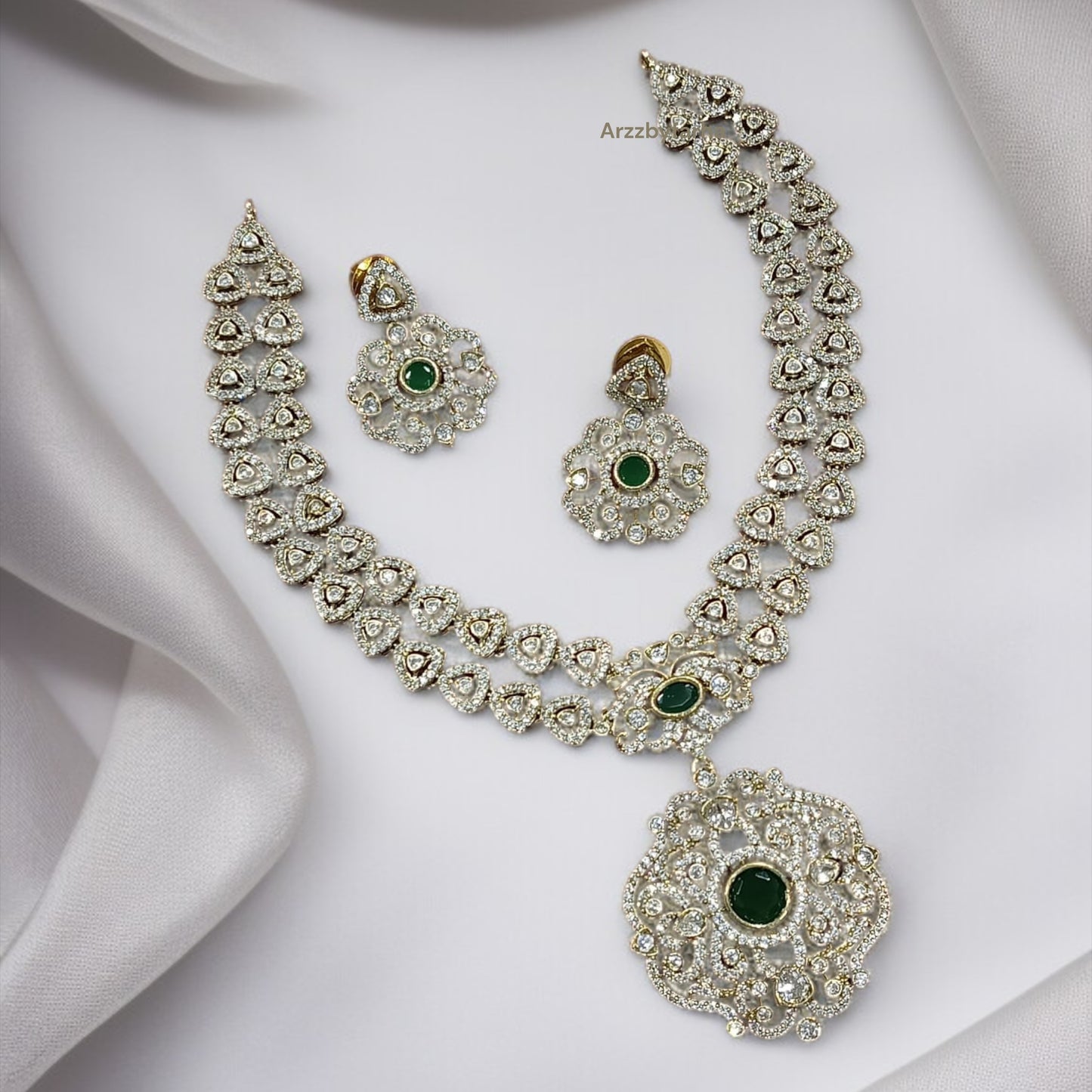 Moissanite AD Necklace Set