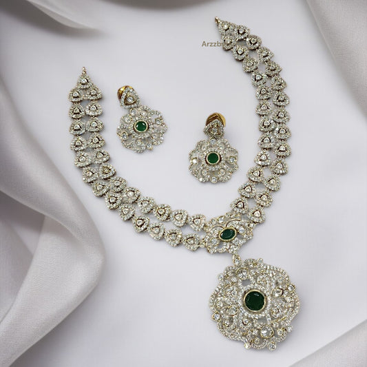 Moissanite AD Necklace Set