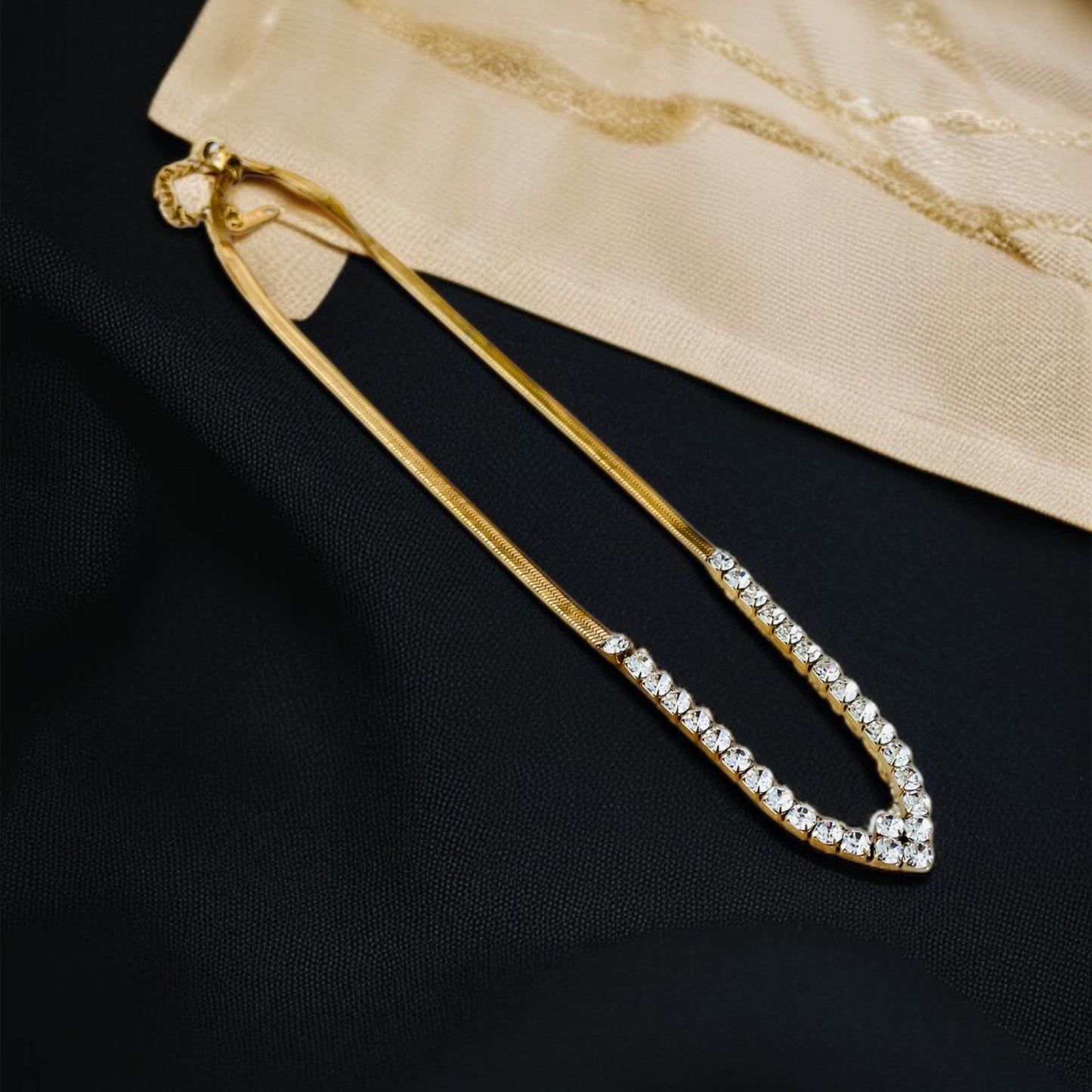 Crystal Diamond Chain Necklace