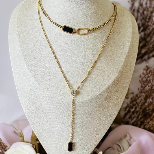 Black Double Layer Necklace