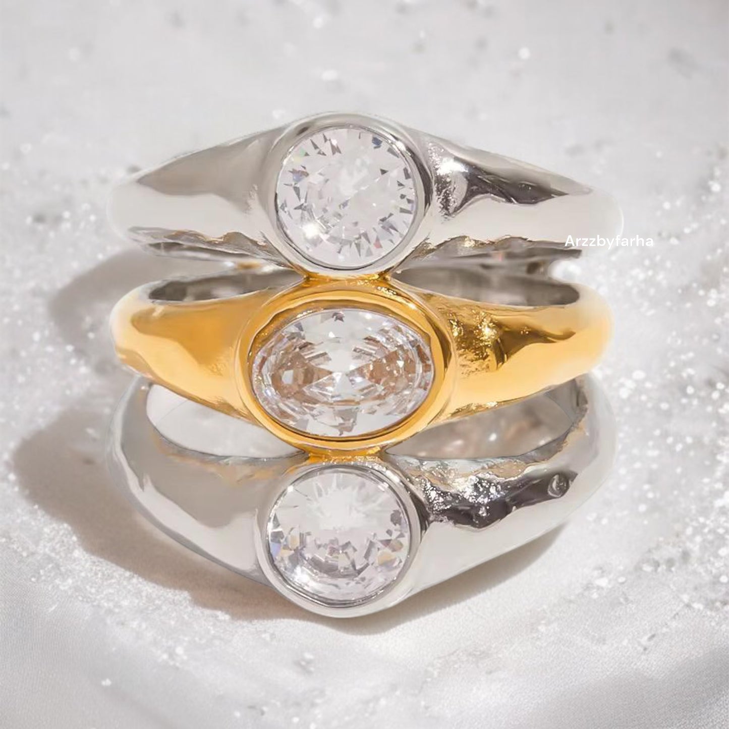 Luxe Dual Tone Diamond Ring