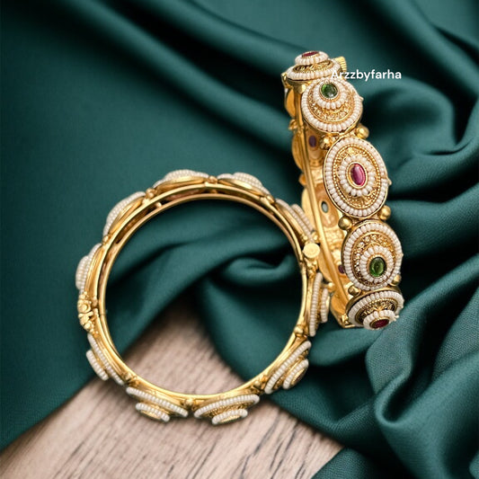 Gold Plated Screw Openable Bangles
