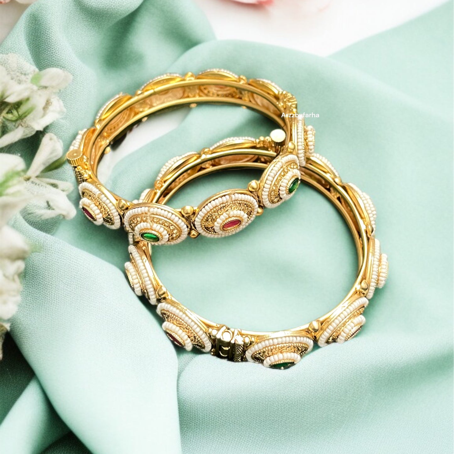 Gold Plated Screw Openable Bangles