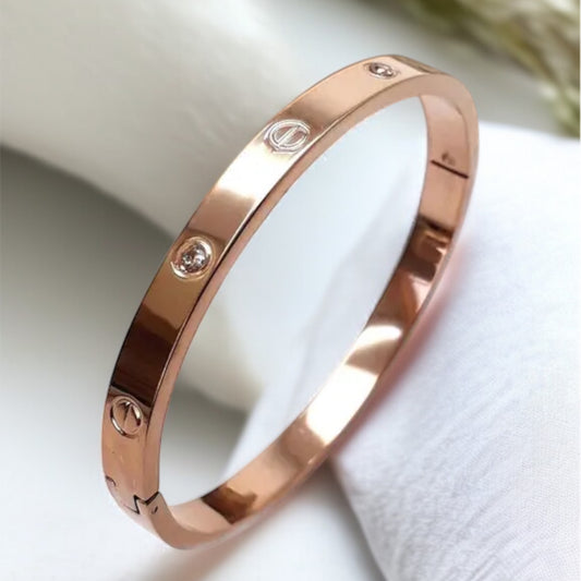 Rose Gold Zircon Studded Bracelet