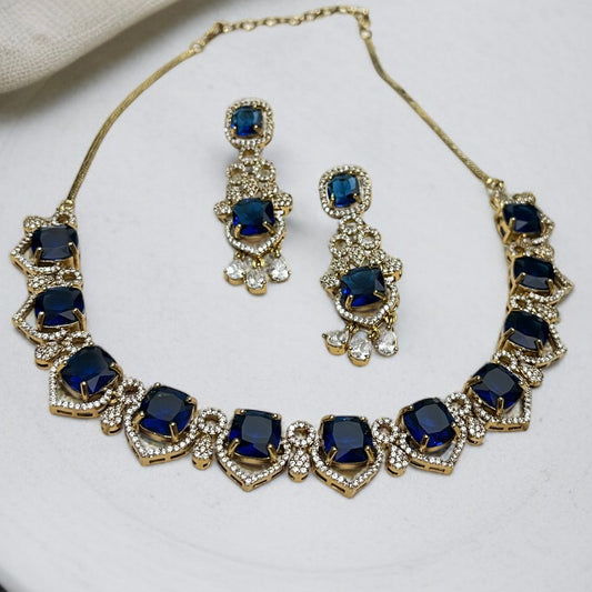 Sapphire Blue Necklace Set