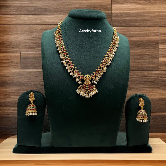 Gold Temple Necklace Set