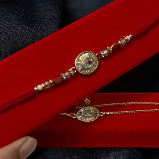 CZ Stone Bhaiya Bhabhi Rakhi