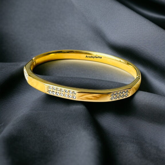 AD Studded Gold Bracelet