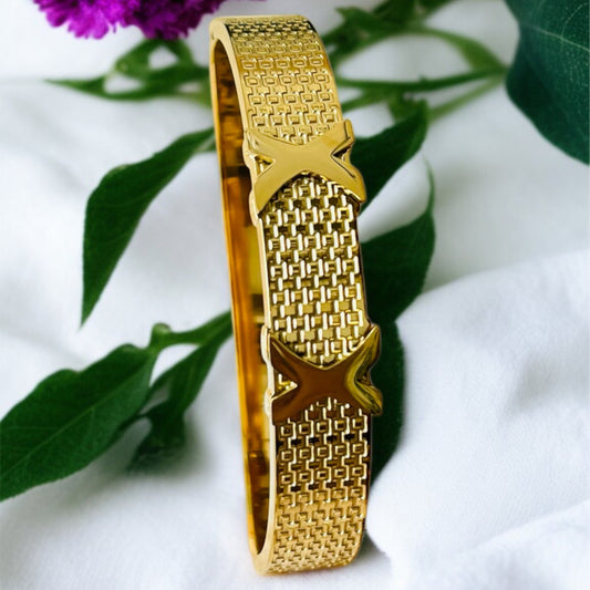 Textured Gold Bracelet