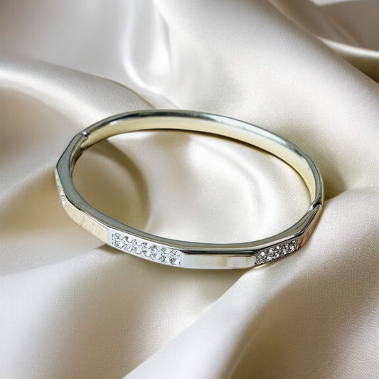 AD Studded Silver Bracelet