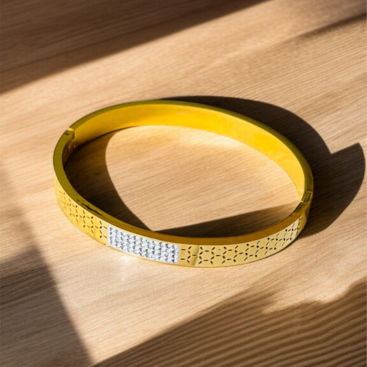 AD Studded Gold Bracelet