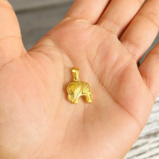 Gold Elephant Pendant Only