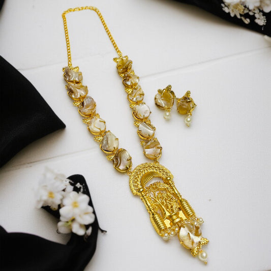 MOP Temple Necklace Set