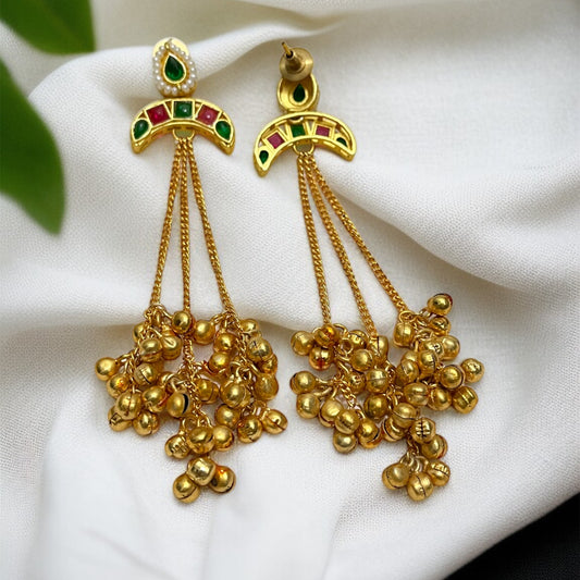 Kashmiri Ghunghroo Drop Earrings