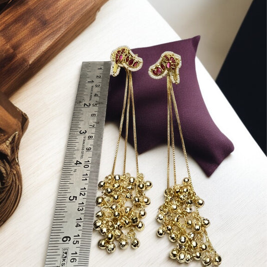 Kashmiri Ghunghroo Drop Earrings