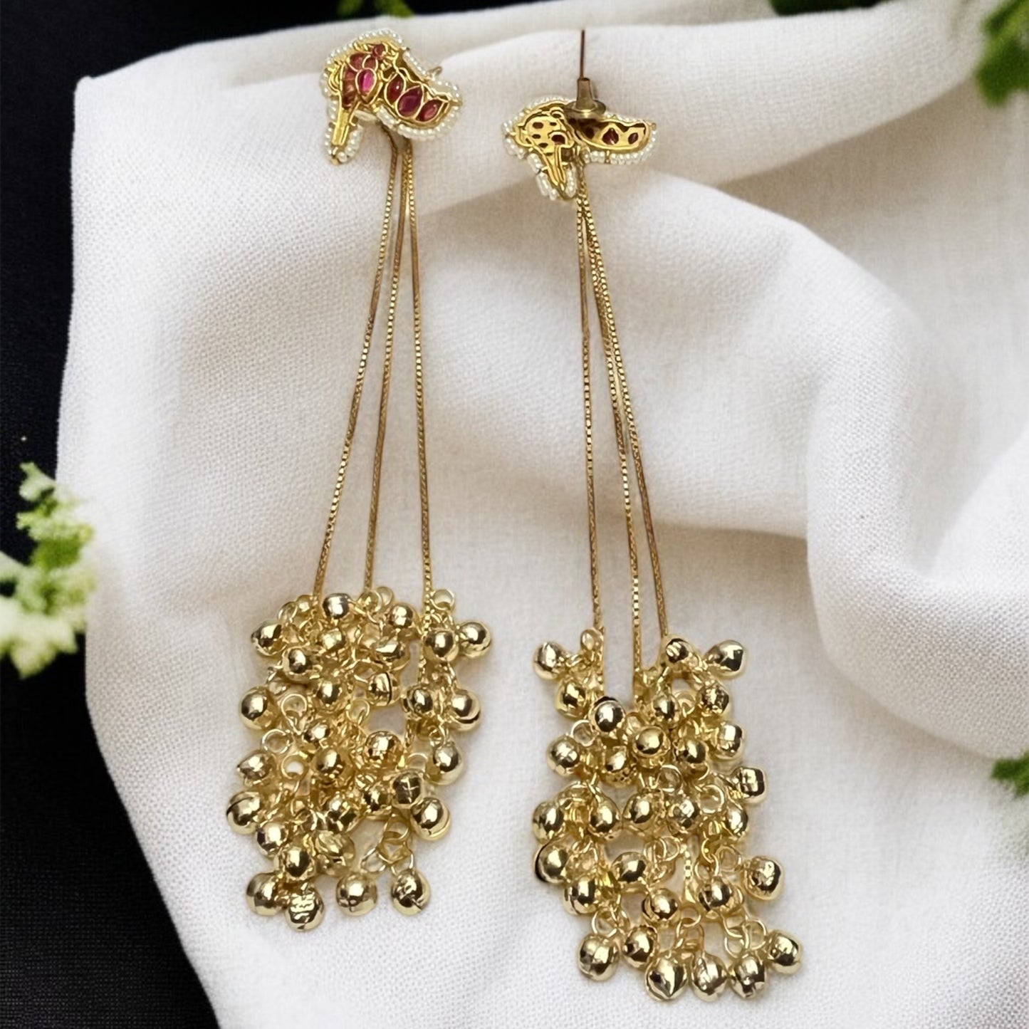 Kashmiri Ghunghroo Drop Earrings