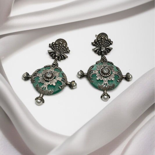 Mint Stone Drop Earrings