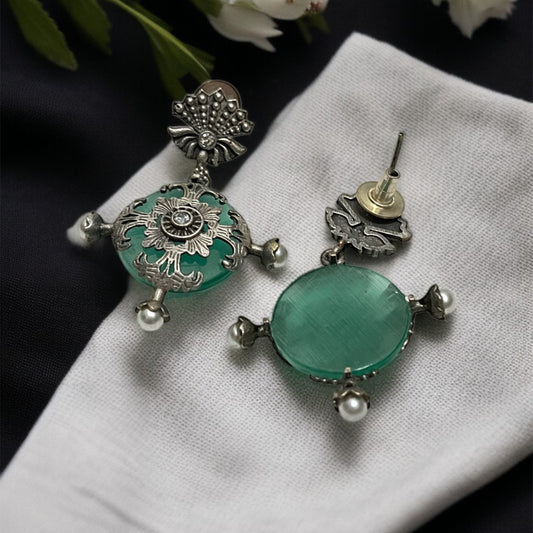 Mint Stone Drop Earrings
