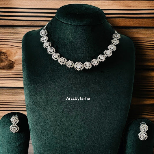 White AD Necklace Set