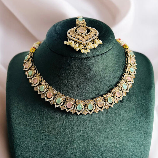 Pink & Mint Necklace Set