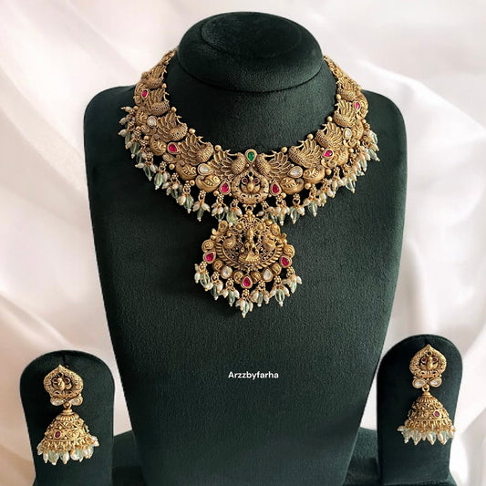 Gold Temple Necklace Set