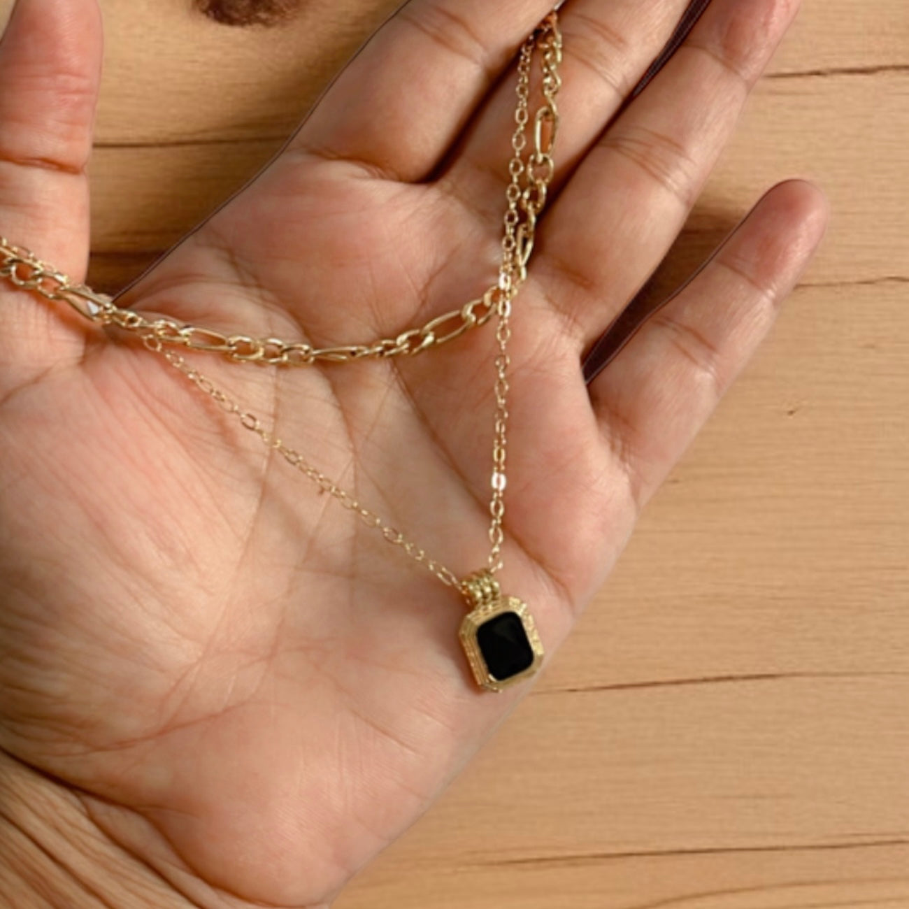 Black Rose Gold Chain Necklace