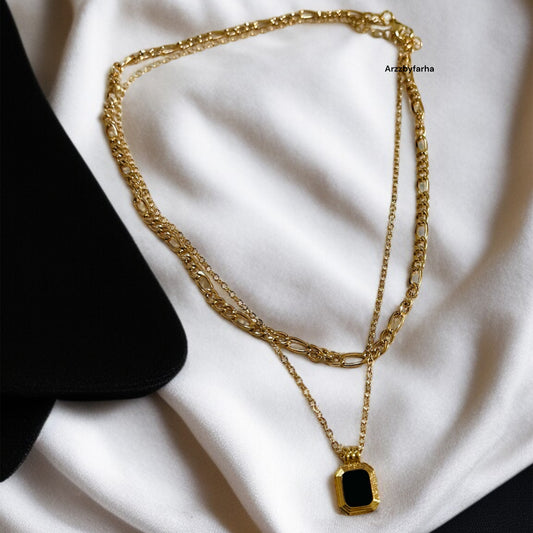 Black Rose Gold Chain Necklace