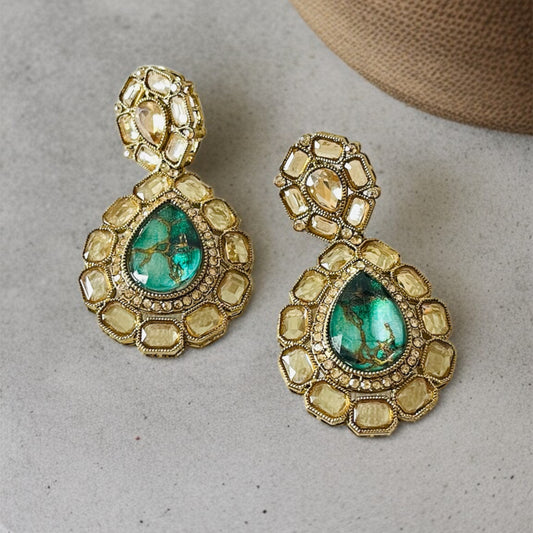 Rainbow Stone Kundan Earrings
